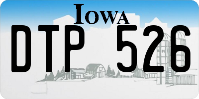 IA license plate DTP526