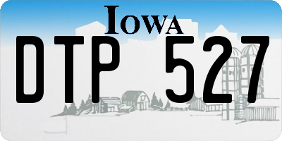 IA license plate DTP527