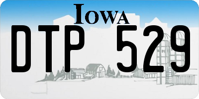 IA license plate DTP529