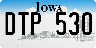 IA license plate DTP530