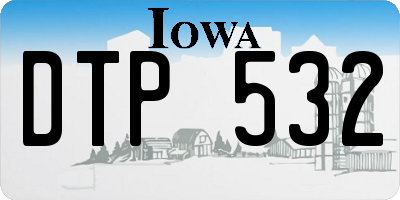 IA license plate DTP532