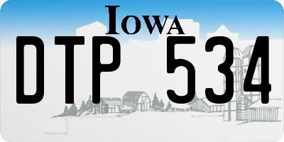 IA license plate DTP534