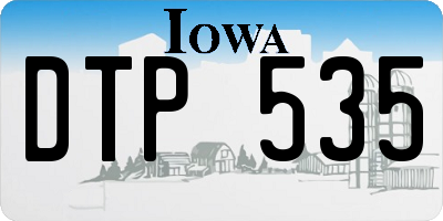 IA license plate DTP535