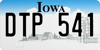 IA license plate DTP541