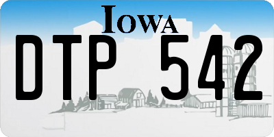 IA license plate DTP542
