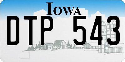 IA license plate DTP543