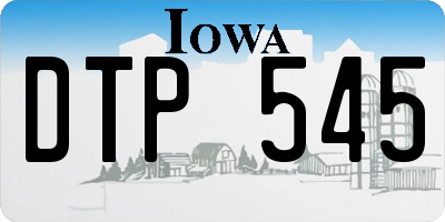 IA license plate DTP545