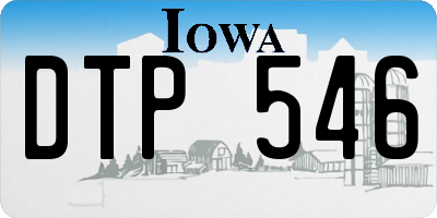 IA license plate DTP546