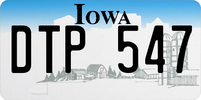 IA license plate DTP547