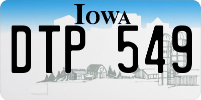 IA license plate DTP549