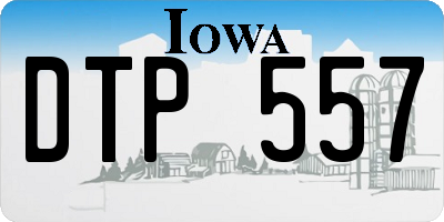 IA license plate DTP557