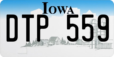 IA license plate DTP559