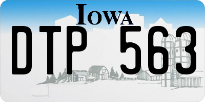 IA license plate DTP563