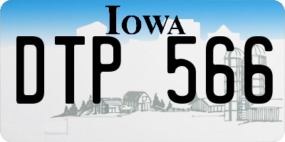 IA license plate DTP566