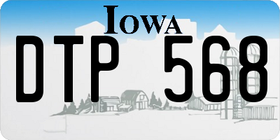 IA license plate DTP568