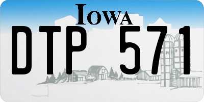 IA license plate DTP571