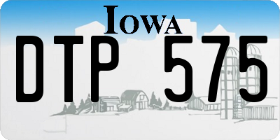 IA license plate DTP575