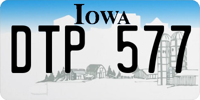 IA license plate DTP577