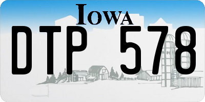IA license plate DTP578