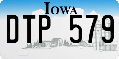 IA license plate DTP579