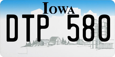 IA license plate DTP580
