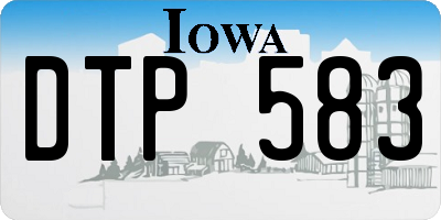 IA license plate DTP583