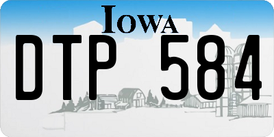 IA license plate DTP584
