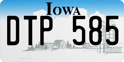 IA license plate DTP585