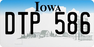 IA license plate DTP586