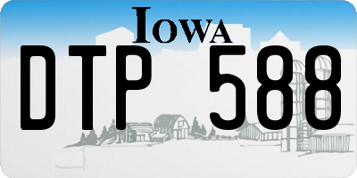 IA license plate DTP588