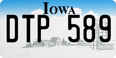 IA license plate DTP589