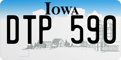 IA license plate DTP590