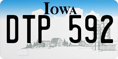 IA license plate DTP592