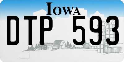 IA license plate DTP593
