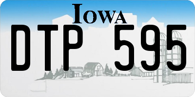 IA license plate DTP595