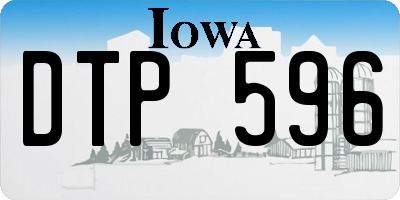 IA license plate DTP596