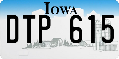 IA license plate DTP615