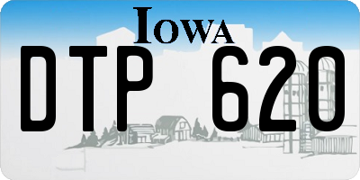 IA license plate DTP620