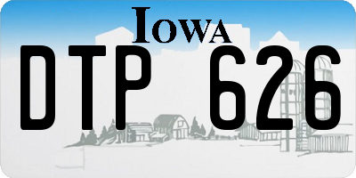 IA license plate DTP626