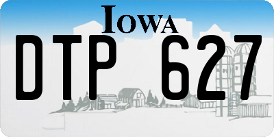 IA license plate DTP627