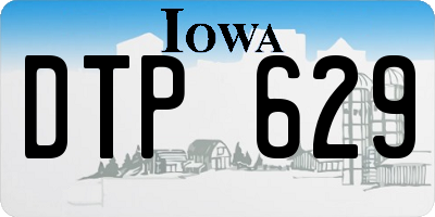 IA license plate DTP629