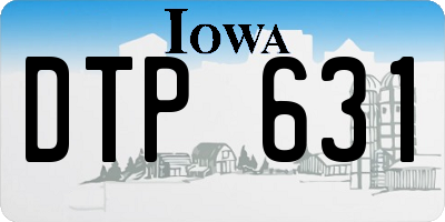IA license plate DTP631