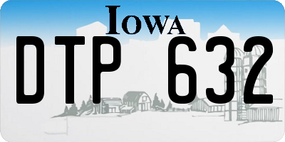 IA license plate DTP632