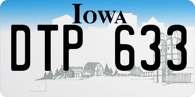 IA license plate DTP633