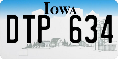 IA license plate DTP634