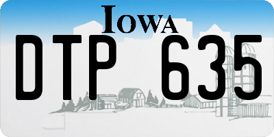 IA license plate DTP635