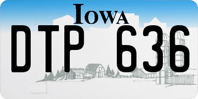 IA license plate DTP636