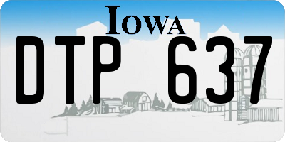 IA license plate DTP637