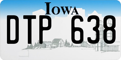 IA license plate DTP638
