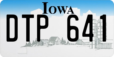 IA license plate DTP641
